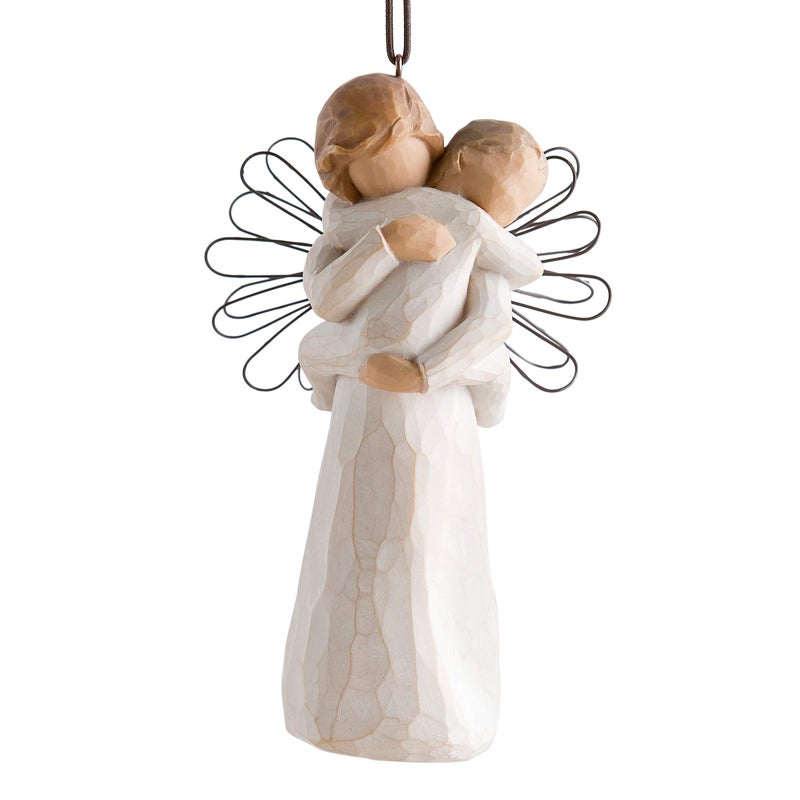 Willow Tree Angel's Embrace Ornament, Hold Close That which we Hold Dear, for Baptisms, New Grandparents, Caregivers, Nurses, Remembrance, Expression of Healing, Love, Sculpted Hand-Painted Figure - Image 1